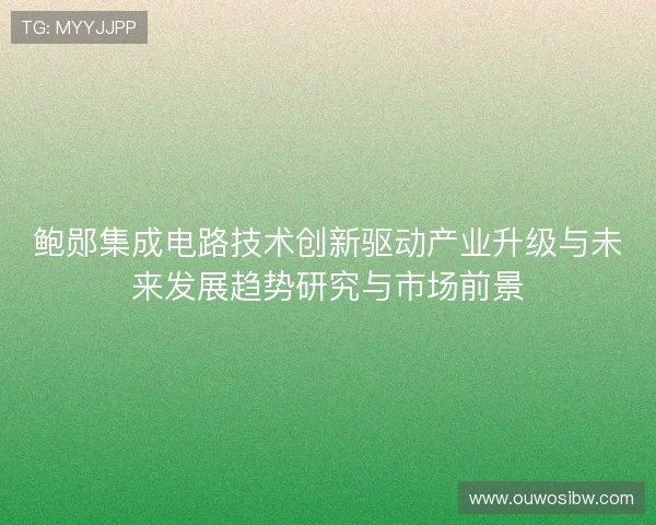 鲍郧集成电路技术创新驱动产业升级与未来发展趋势研究与市场前景